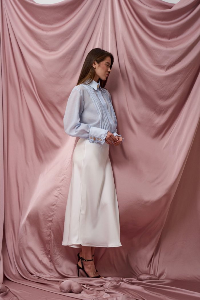 Спідниця шовк білий - Зображення 5