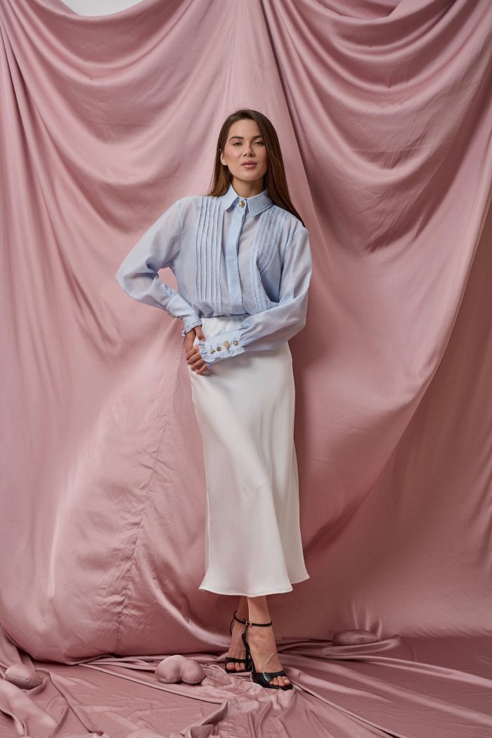 Спідниця шовк білий - Зображення 6