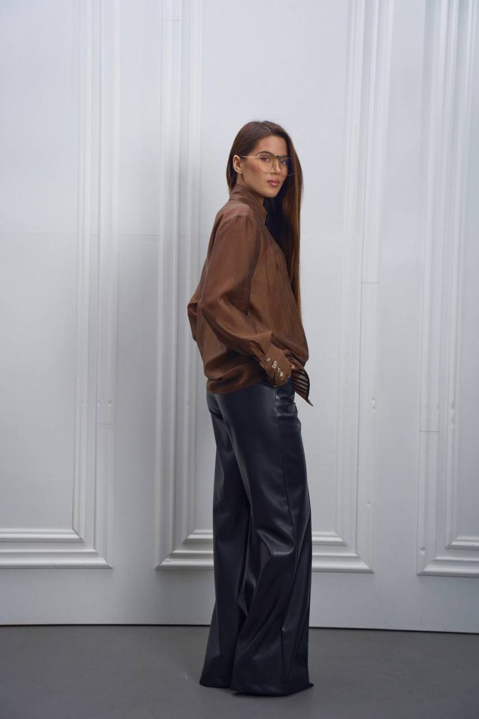 Блуза подвійна планка шоколад - Зображення 15