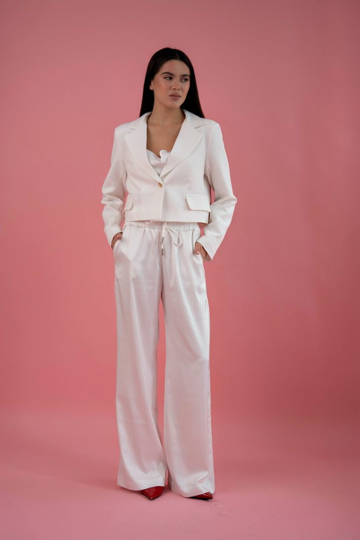 Штани шовк білий - Зображення 5