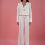 Штани шовк білий