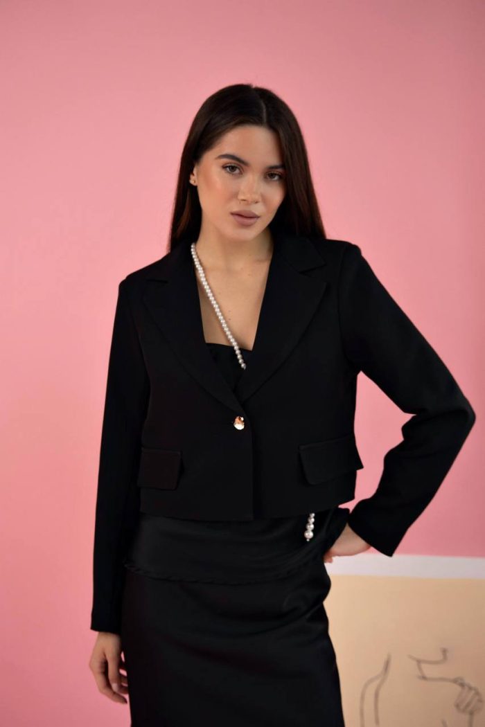 Піджак короткий чорний - Зображення 3