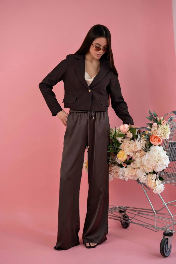 Піджак короткий шоколадний - Зображення 3