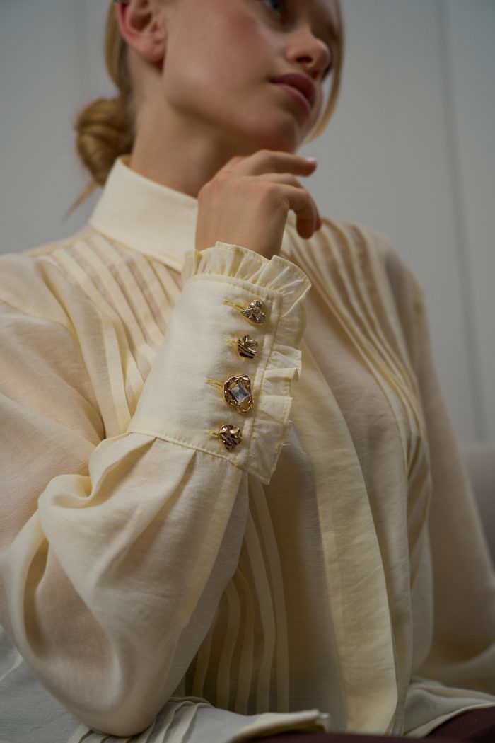 Блуза подвійна планка жовтий - Зображення 4