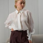 Блуза подвійна планка білий