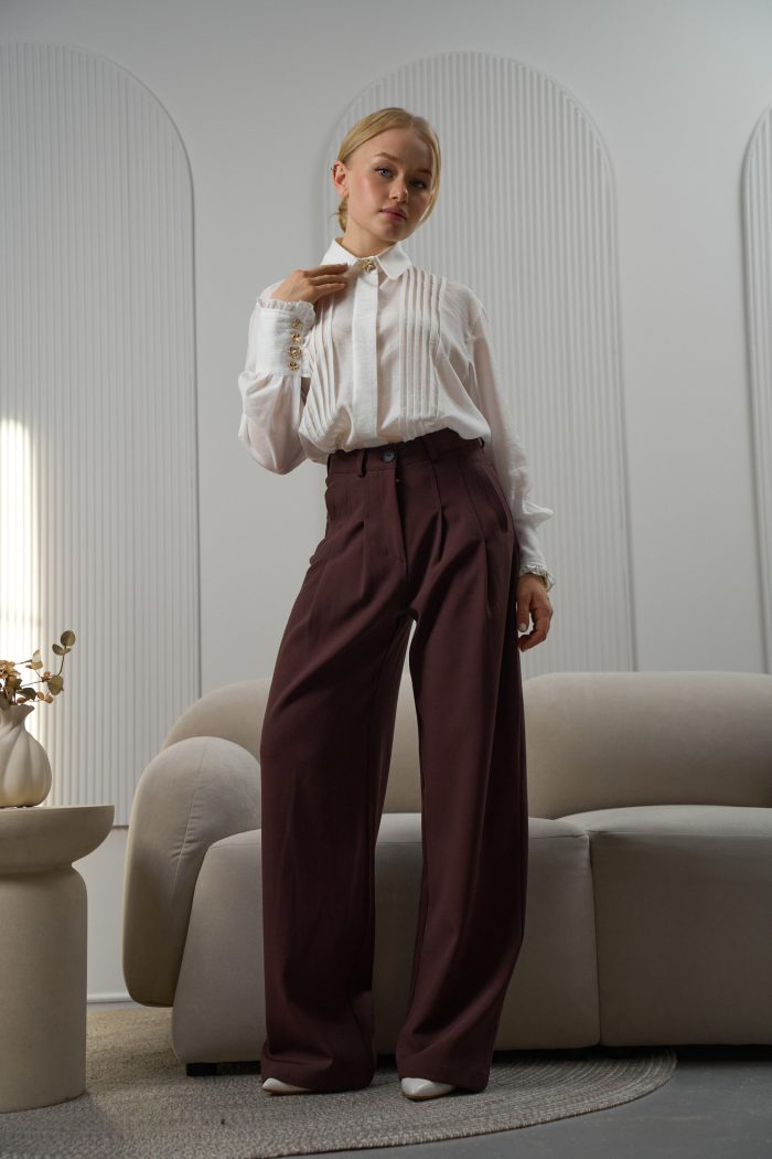 Блуза подвійна планка білий - Зображення 9