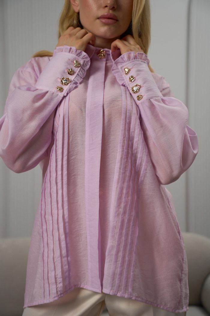 Блуза подвійна планка бузковий - Зображення 4