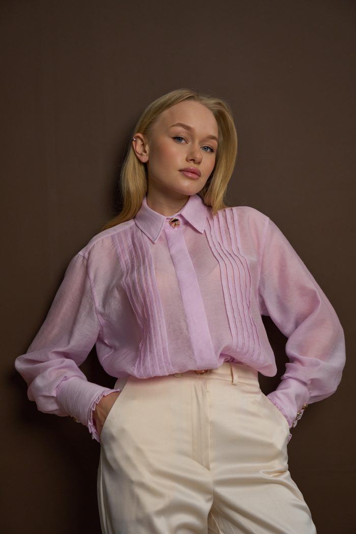 Блуза подвійна планка бузковий - Зображення 5