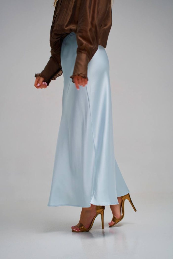Спідниця шовк блакитний - Зображення 10