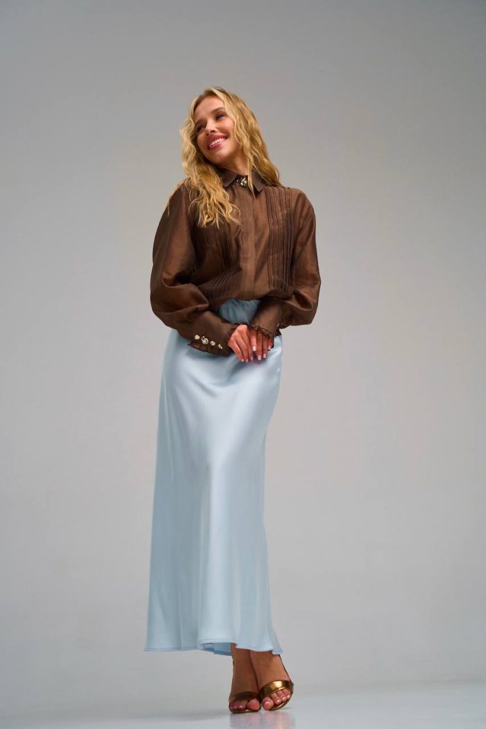 Спідниця шовк блакитний - Зображення 11