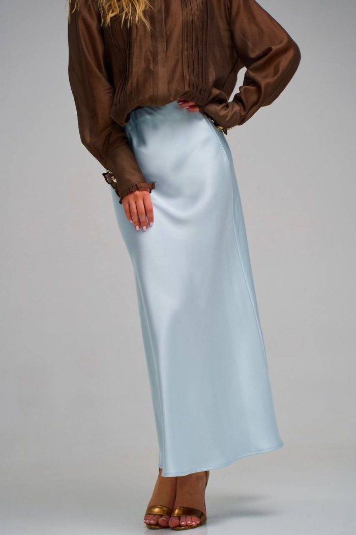 Спідниця шовк блакитний - Зображення 2