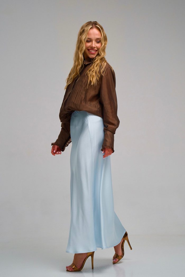 Спідниця шовк блакитний - Зображення 14