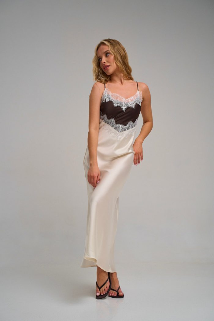 Плаття атлас двохкольорове мол.-шоко. - Зображення 14