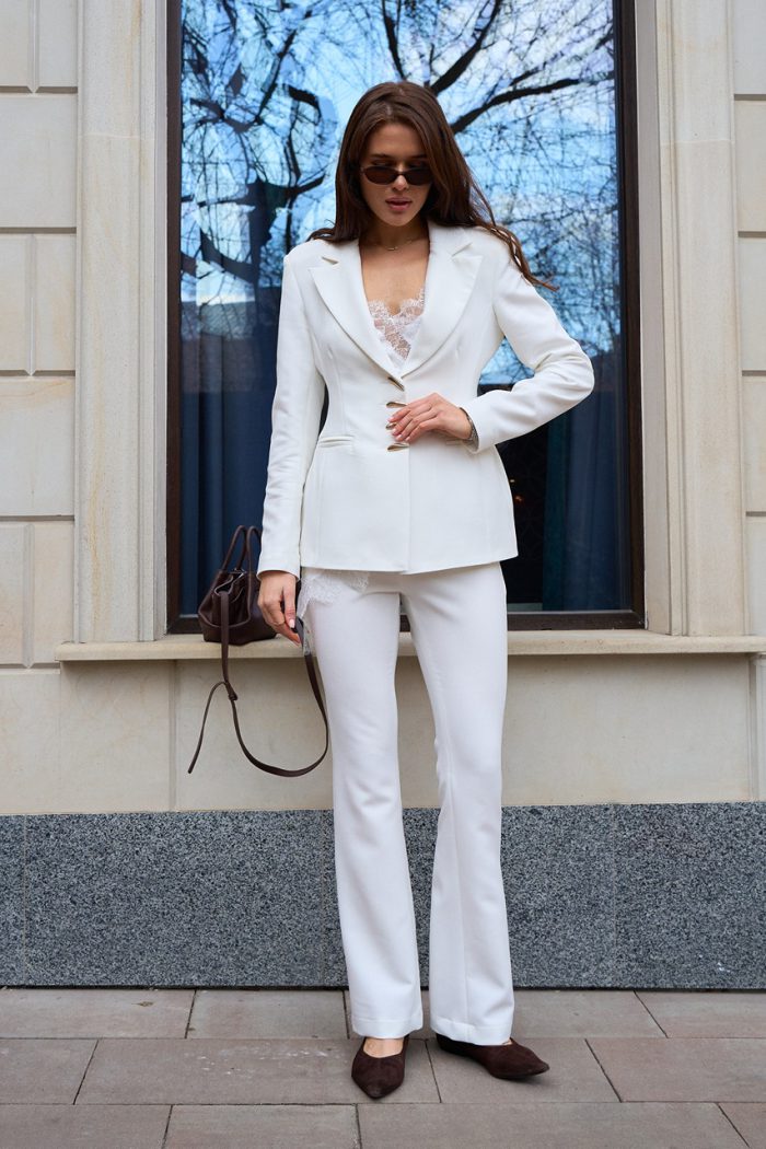 Сілуетний костюм молочний - Зображення 7