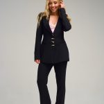 Сілуетний костюм чорний