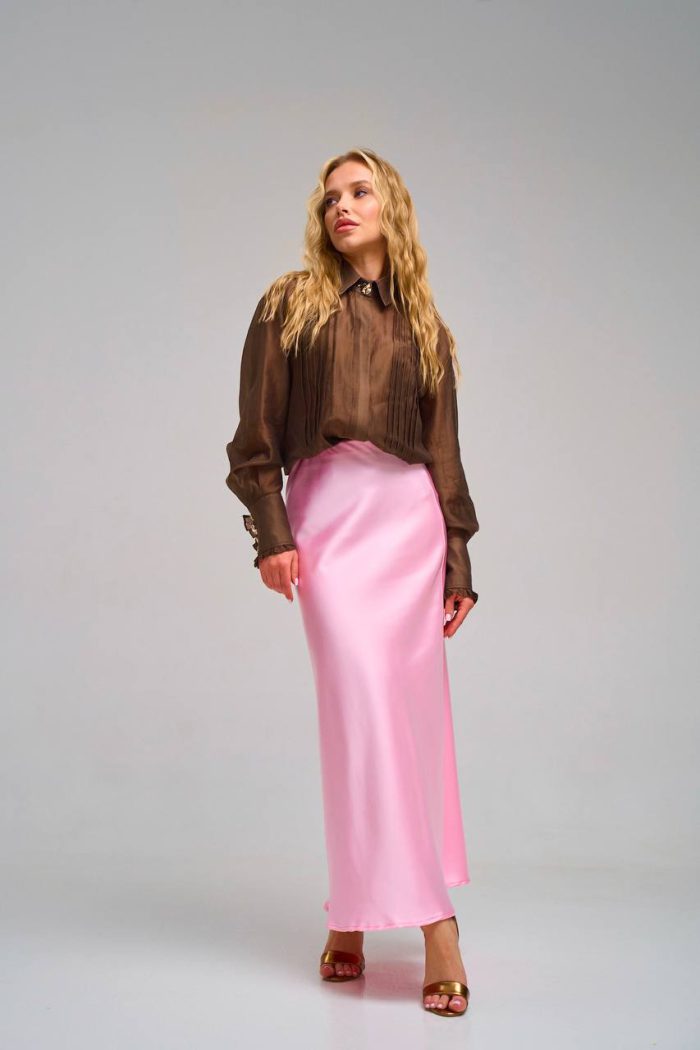 Спідниця шовк рожевий - Зображення 3