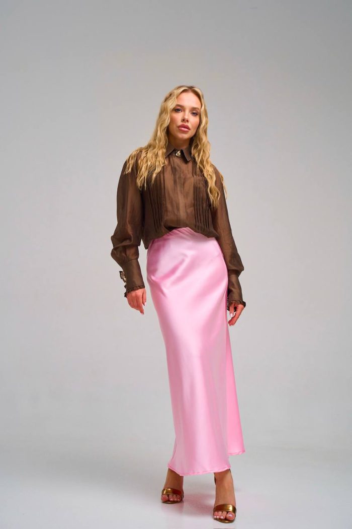Спідниця шовк рожевий - Зображення 7