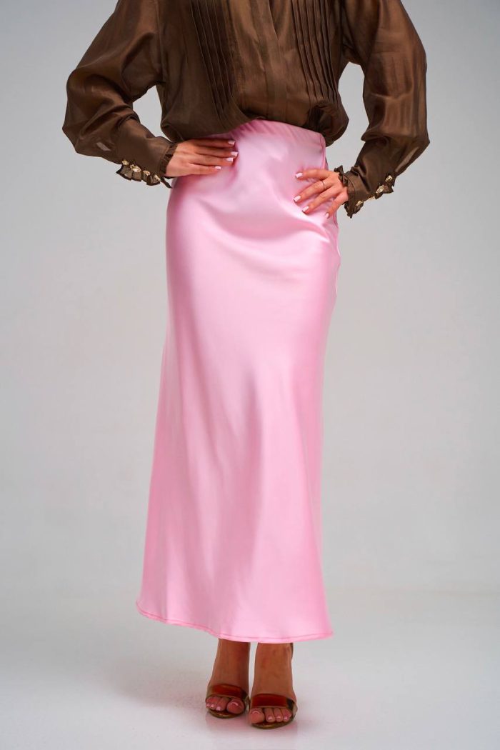 Спідниця шовк рожевий - Зображення 4