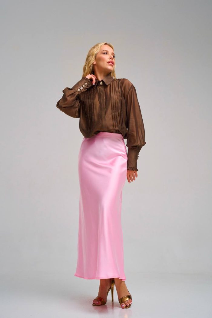Спідниця шовк рожевий - Зображення 5